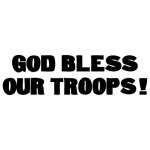 God Bless our Troops Sticker