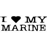 Love my Marine Sticker