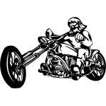 Cruiser Motorcycle Sticker