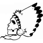 Native American Skull Sticker 2