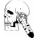 Native American Skull Sticker 6