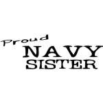 Navy Sister Sticker