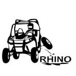 Kawasaki Peeing on Rhino Sticker