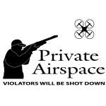 Private Airspace Drone Sticker