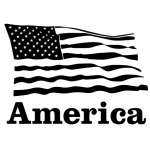 US America Flag Sticker
