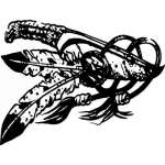 Native American Knife and Feather Sticker