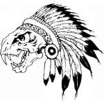 Native American Skull Headdress Sticker