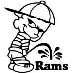 Pee On Rams Sticker
