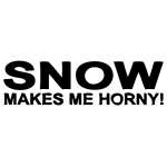 Snow make me Horny Sticker
