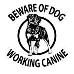 Beware of Dog Rottweiler Sticker