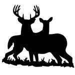 Deer Couple 2 Sticker