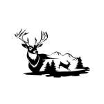 Deer Scene Sticker