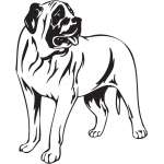 American Mastiff Dog Sticker