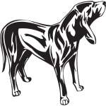 Austrian Black and Tan Hound Dog Sticker