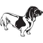 Basset Blue de Gascogne Dog Sticker