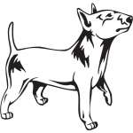Bull Terrier (Miniature) Dog Sticker