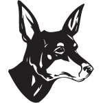 English Toy Terrier (Black & Tan) Dog Sticker