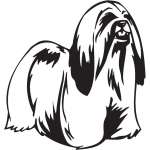 Lhasa Apso Dog Sticker