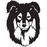 Minature Austrailian Shepherd Dog Sticker
