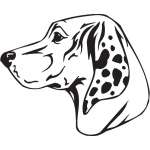 Porcelaine Dog Sticker