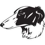 Silken Windhound Dog Sticker