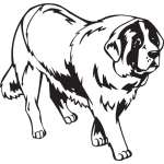St. Bernard Dog Sticker
