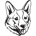 Welsh Corgi, Cardigan Dog Sticker
