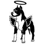 Pitbulll with Wings Sticker
