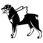 Rottweiler with Wings Sticker