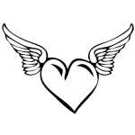 Heart with Wings 2 Sticker