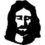 Jesus Eyes Closed Sticker