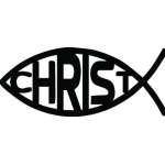 Christ Fish Sticker 2144