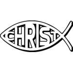 Christ Fish Sticker 2147