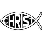 Christ Fish Sticker 2149