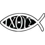Religious Fish Sticker 2154