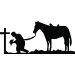 Mourning Cowboy Sticker 3123