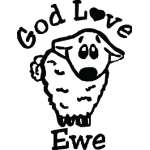 God Loves Ewe Sticker 3183