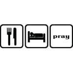Eat Sleep Pray Sticker 3003