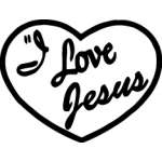 I love Jesus Sticker 4237