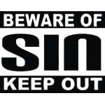 Beware of Sin Sticker 4026