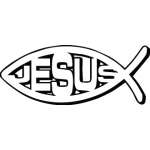 Jesus Fish Sticker 2143