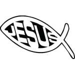Jesus Fish Sticker 2148