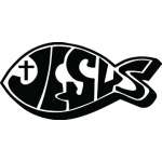 Jesus Fish Sticker 2270
