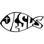 Jesus Fish Sticker 2273
