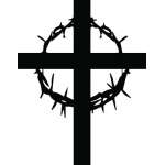 Cross and Thorns Sticker 3258