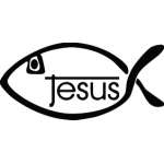 Jesus Fish Sticker 3266