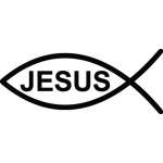 Jesus Fish Sticker 3064