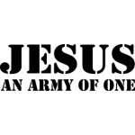 Jesus Army of One Sticker 4222