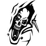 Cyber Skull Sticker 61