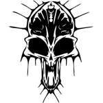 Cyber Skull Sticker 69